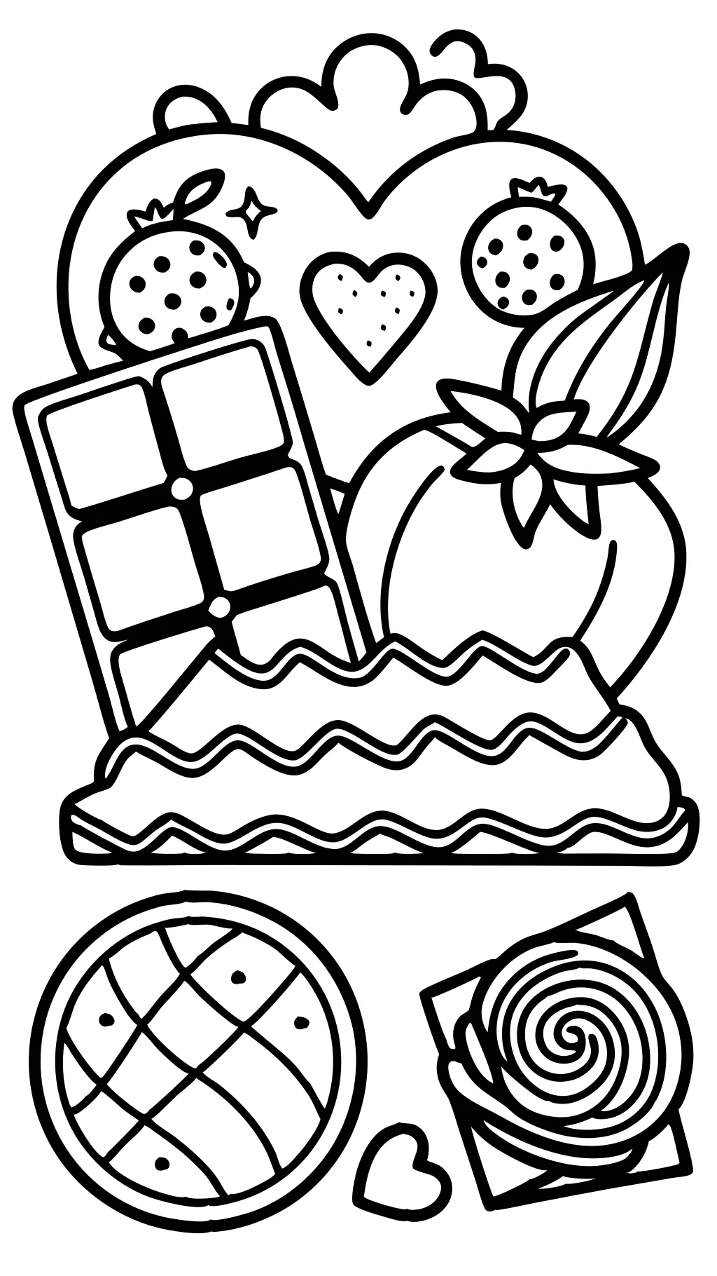 chocolate coloring pages